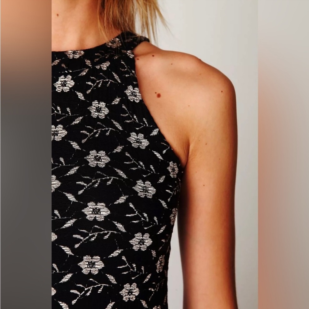 Free People Maxi Dress • Size Small • black and silver • ankle length